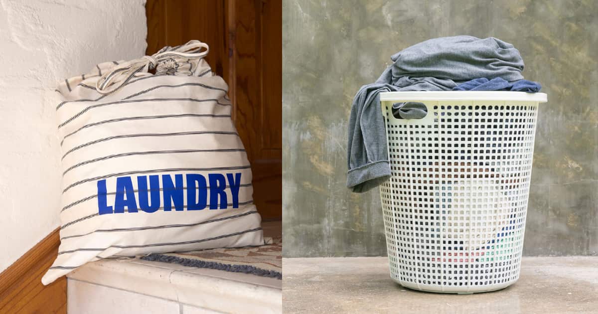 Clothes laundry basket with lid