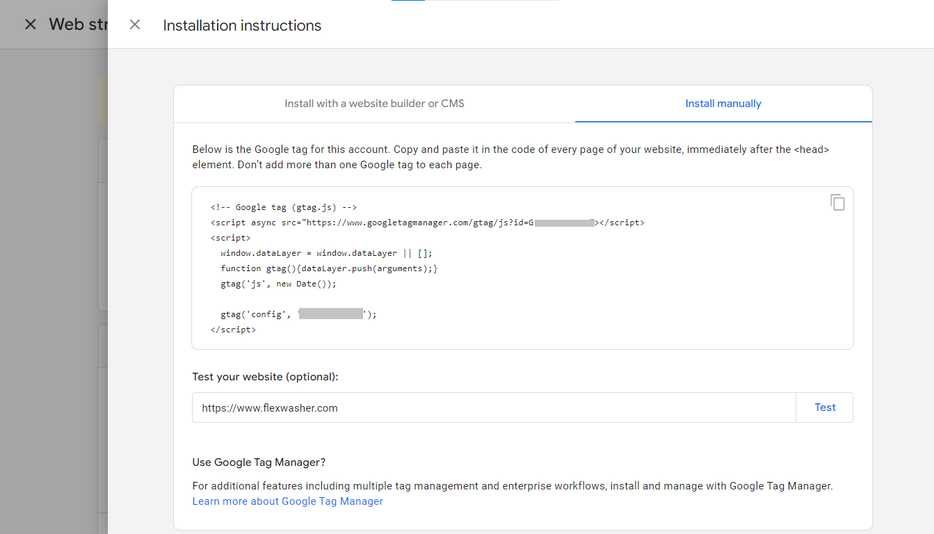 how to setup Google Analytics 4 tracking code on  website